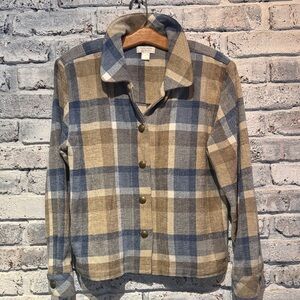 Christopher & Banks Plaid Utility Jacket
